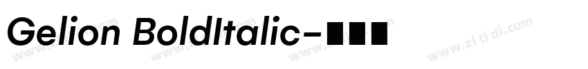 Gelion BoldItalic字体转换